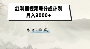 外面收费1980的红利期视频号分成计划2.0版本教学【揭秘】-苏柒资源库