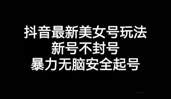 抖音最新美女号玩法，新号不封号，暴力无脑安全起号【揭秘】-苏柒资源库