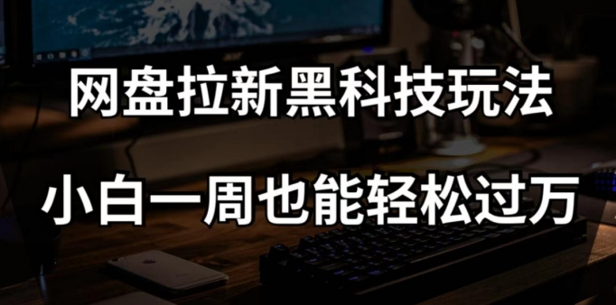 网盘拉新黑科技玩法，小白一周也能轻松过万【全套视频教程+黑科技】【揭秘】-苏柒资源库
