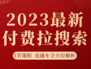 淘系2023最新付费拉搜索实操打法，​5节课程直通车全方位解析-苏柒资源库