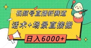 视频号直播新赛道,话术+场景直接搬,日入6000+【揭秘】-苏柒资源库