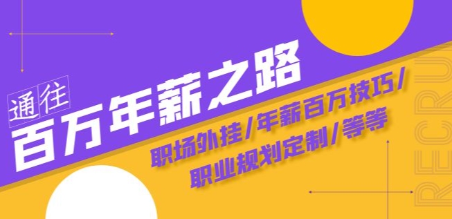 通往百万年薪之路·陪跑训练营：职场外挂/年薪百万技巧/职业规划定制/等等-苏柒资源库