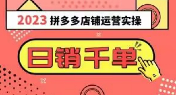 2023拼多多运营实操，每天30分钟日销1000＋，爆款选品技巧大全（10节课）-苏柒资源库