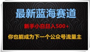最新蓝海赛道,新手小白日入500+,你也能成为下一个公众号流量主【揭秘】-苏柒资源库