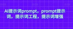 AI提示词prompt，prompt提示词，提示词工程，提示词增强-苏柒资源库