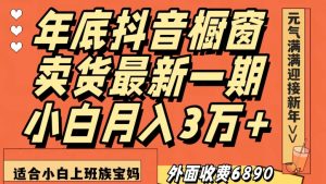 外面收费6890元年底抖音橱窗卖货最新一期,小白月入3万,适合小白上班族宝妈【揭秘】-苏柒资源库