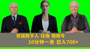Ai生成双语数字人狂撸视频号,日入700+内附251G素材【揭秘】-苏柒资源库