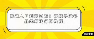 普通人日利润过万!视频号滋补品类打法保姆教程【揭秘】-苏柒资源库