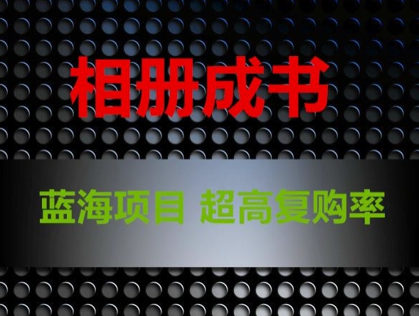 相册成书，蓝海项目，认真操作月入过万【揭秘】-苏柒资源库