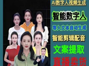 伍老师Ai数字人快速剪辑制作以及变现视频课-苏柒资源库