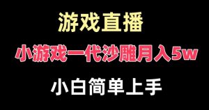 玩小游戏一代沙雕月入5w,爆裂变现,快速拿结果,高级保姆式教学【揭秘】-苏柒资源库