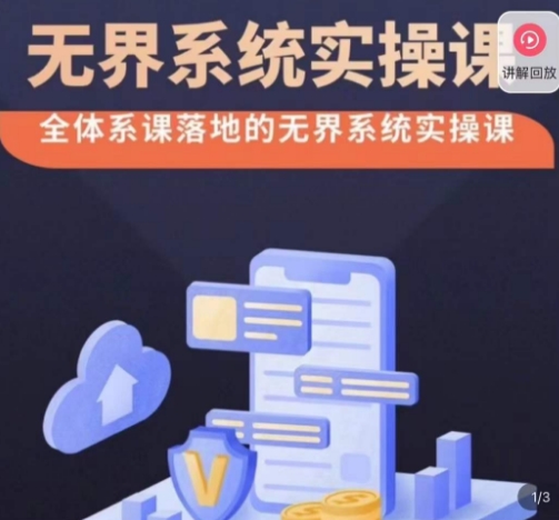 老衲·无界系统实操课，全体系落地无界改版后选择、出价、高投产做付费引流-苏柒资源库