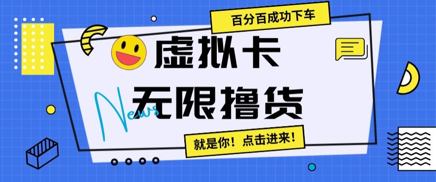 虚拟卡无限撸货，百分百成功下车【仅揭秘】-苏柒资源库