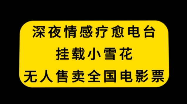 深夜情感疗愈电台，挂载小雪花，无人售卖全国电影票【揭秘】-苏柒资源库