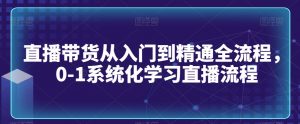 直播带货从入门到精通全流程,0-1系统化学习直播流程-苏柒资源库