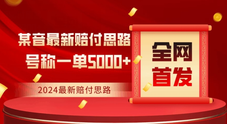 全网首发，2024最新抖音赔付项目，号称一单5000+保姆级拆解【仅揭秘】-苏柒资源库