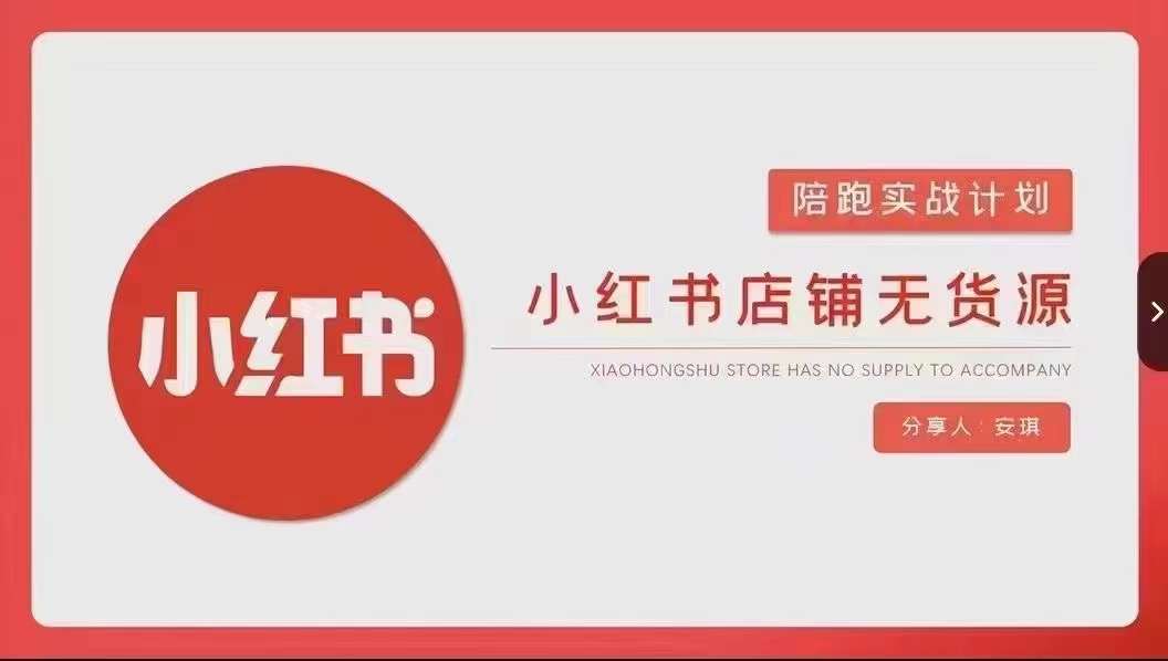 安琪-小红书店铺无货源实战，开店到售后全流程操作-苏柒资源库
