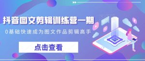 抖音图文剪辑训练营一期，0基础快速成为图文作品剪辑高手-苏柒资源库