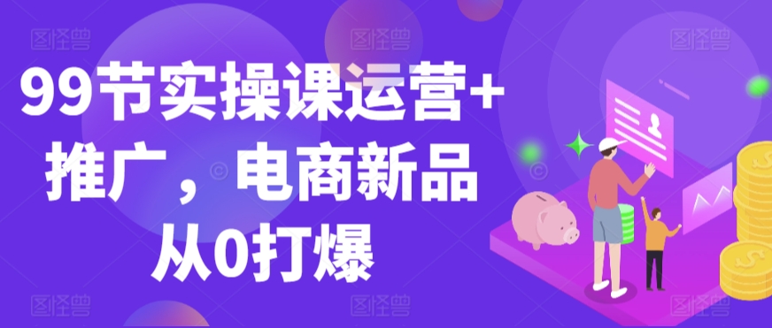 99节实操课运营+推广，电商新品从0打爆-苏柒资源库