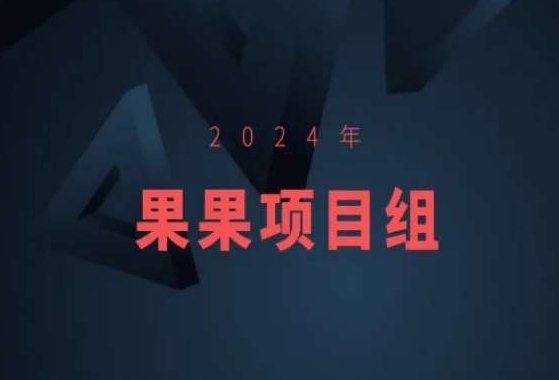 2024年果果项目组项目合集-果果最新项目-苏柒资源库