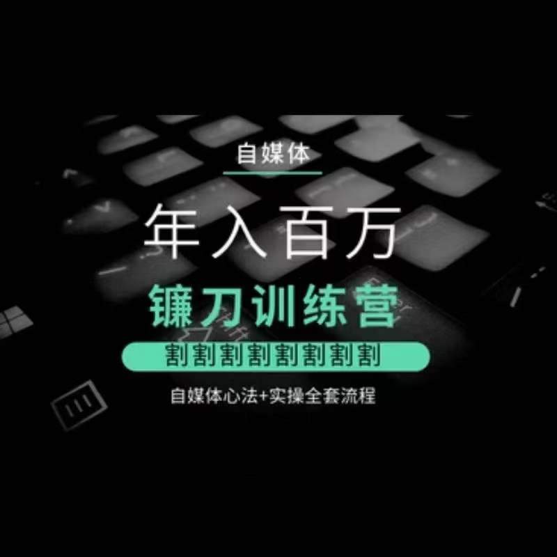 自媒体年入百万镰刀训练营，割割割割割割割割，自媒体心法+实操全套流程-苏柒资源库