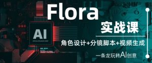 Flora实战课:角色设计+分镜脚本+视频生成,一条龙玩转AI创意-苏柒资源库