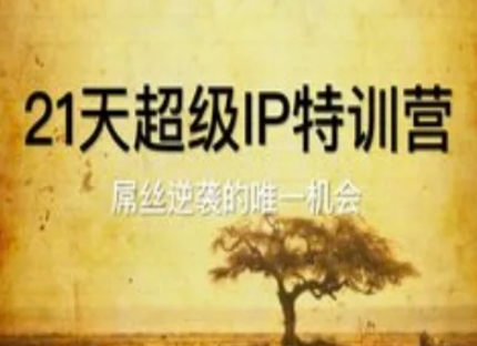 21天超级IP特训营，屌丝逆袭的唯一机会-苏柒资源库