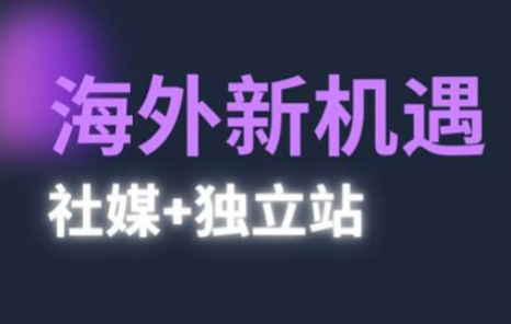 2025出海新机遇(社媒+独立站)，海外新机遇，实现独立站的高效运营与出海-苏柒资源库