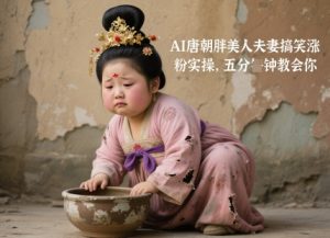 AI唐朝胖美人夫妻搞笑涨粉实操，五分钟教会你-苏柒资源库