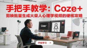 手把手教学:Coze + 剪映批量生成火柴人心理学视频的硬核攻略-苏柒资源库