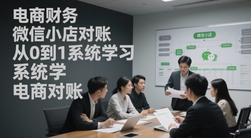 电商财务微信小店对账，从0到1系统学习电商对账-苏柒资源库