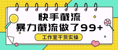快手暴力截流玩法，全自动无需人工，每日单号50+精准客资【揭秘】-苏柒资源库