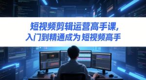 短视频剪辑运营高手课,入门到精通成为短视频高手-苏柒资源库