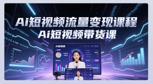 Ai短视频流量变现课程，Ai短视频带货课-苏柒资源库