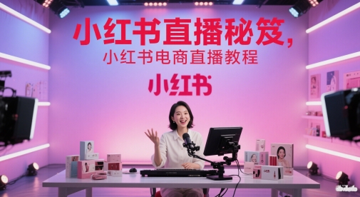 小红书直播秘笈，小红书电商直播教程-苏柒资源库