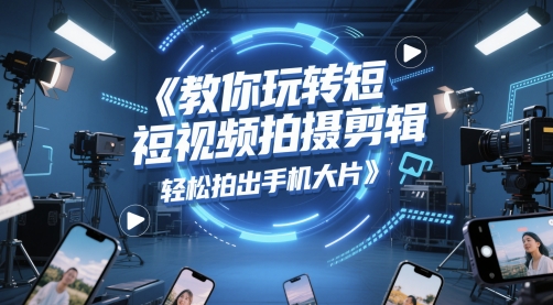 教你玩转短视频拍摄剪辑，轻松拍出手机大片-苏柒资源库