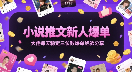 小说推文新人爆单大佬每天稳定三位数爆单经验分享-苏柒资源库
