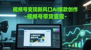 视频号变现新风口AI爆款创作-视频号带货变现-苏柒资源库