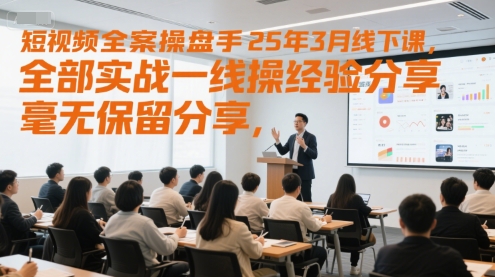 短视频全案操盘手25年3月线下课，全部实战一线操盘手经验分享，毫无保留分享，全是干货-苏柒资源库