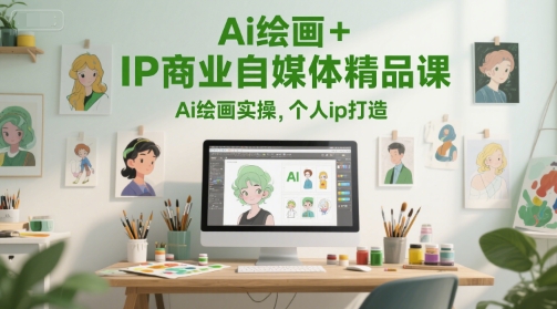 Ai绘画+IP商业自媒体精品课，Ai绘画实操，个人ip打造-苏柒资源库