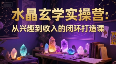 水晶玄学实操营：从兴趣到收入的闭环打造课-苏柒资源库