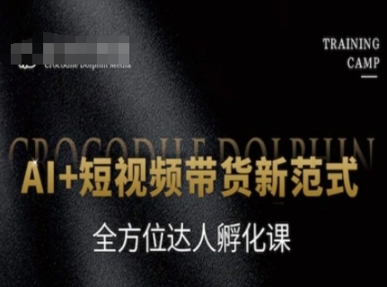 AI+短视频带货新范式，全方位达人孵化课-苏柒资源库