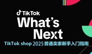 TikTok shop 2025普通卖家新手入门指南，助新手快速掌握从0到1的跨境电商运营逻辑-苏柒资源库