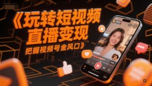 玩转短视频直播变现,把握视频号金风口-苏柒资源库