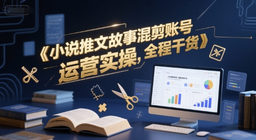 小说推文故事混剪账号运营实操，全程干货-苏柒资源库