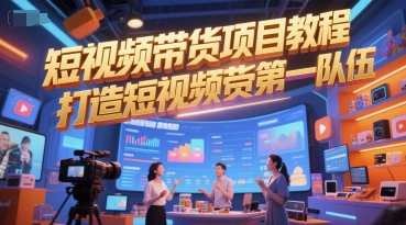 短视频带货项目教程，打造短视频带货第一队伍-苏柒资源库