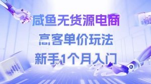 咸鱼无货源电商,高客单价玩法,新手1个月入门-苏柒资源库