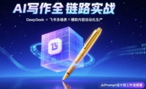 AI写作全链路:DeepSeek结构化Prompt+飞书多维表打造爆款内容体系-苏柒资源库