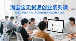 淘宝无货源创业系列课,助新手掌握从产品上架到盈利选品的全流程方法论-苏柒资源库