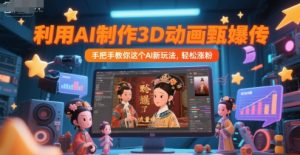 利用AI制作3D动画甄嬛传,流量爆了,手把手教你这个AI新玩法,轻松涨粉-苏柒资源库